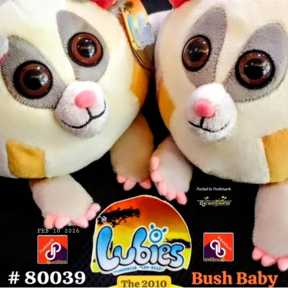 Cute & Adorable Round BushBaby Plush By Lubies -Rocket USA- discontinued -2010